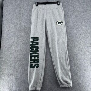 NFL Ultra Game Green Bay Packers Sweatpants Mens Small Gray Fleece Joggers NFL S